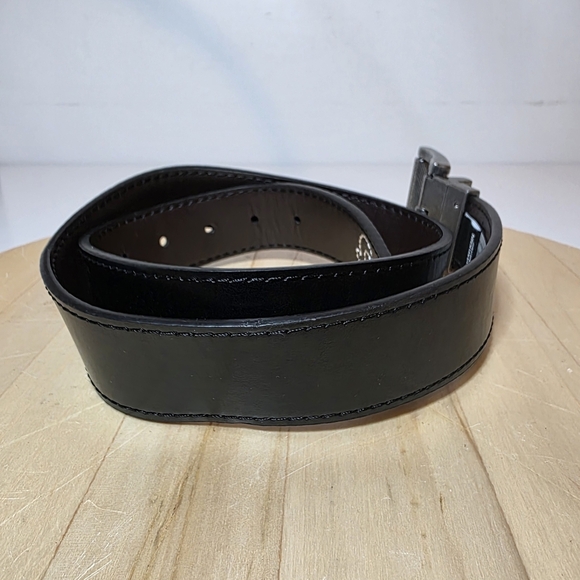 TRUE RELIGION Reversible Belt Men's 34 Lumin Textured Roller Twist Black/Brown - Picture 5 of 12